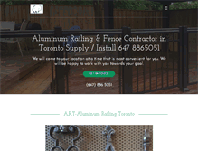 Tablet Screenshot of aluminumrailingtoronto.com